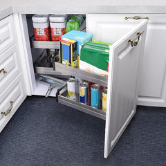 2-Tier Blind Corner Pull-Out Organizer