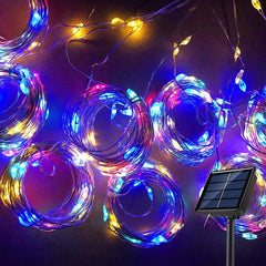 Solar Curtain Fairy Lights – Outdoor Waterproof String Light Garland