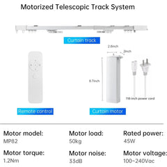 Smart Ceiling-Mounted Electric Curtain