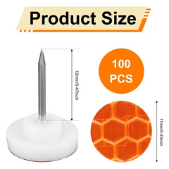 100Pcs Reflective Tacks For Trail Marking