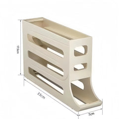 4 Layers Automatic Rolling Holder Rack Fridge Eggs Storage Box