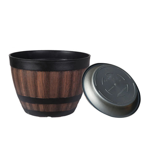 Large Capacity Bucket-Style Retro Flower Pot – Home & Garden Planter
