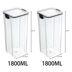 Sealed Jars Kitchen Grain Organizer – Large Moisture‑Proof Plastic Storage Set