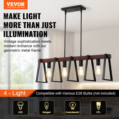 VEVOR 4-Light Kitchen Island Pendant