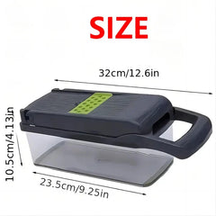 Vegetable Chopper Slicer 16-in-1 with Spice Chopper Set 7 Blades Veggie Dicer Onion Fruit Cutter