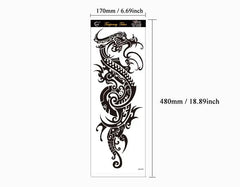 Waterproof Full Arm Temporary Tattoo Sleeve – Dragon, Skull, Tiger, Wolf Designs