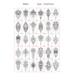 30pcs Temporary Tattoos for Children Unicorn Mermaid Car Fruit Cartoon Tattoo Stickers for Hand Body Fake Tattoo Waterproof