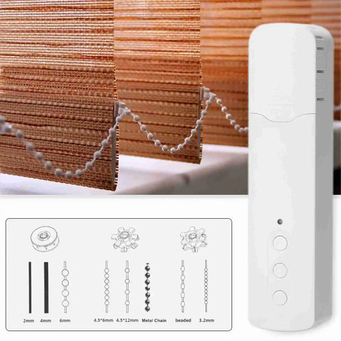 WiFi TM616EGWT Intelligent Pull Bead Curtain Motor Electric Curtain Motors phone APP Control Voice Control Quiet for Alexa  Home