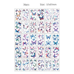 30pcs Temporary Tattoos for Children Unicorn Mermaid Car Fruit Cartoon Tattoo Stickers for Hand Body Fake Tattoo Waterproof