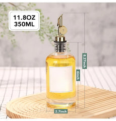 Set of 6 Glass Olive Oil & Syrup Dispenser Bottles