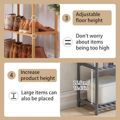 4-Tier Bamboo Shelf – Multipurpose Storage & Display Rack