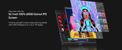 ARZOPA 16.1" Portable Monitor – FHD 1080P IPS External Display (Z1C)