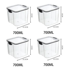 Transparent Food Storage Containers Kitchen  Plastic Storage Boxes Stackable