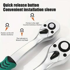 Socket Sleeve Wrench Set – 1/4", 3/8", 1/2" Ratchet Wrench Tool Kit