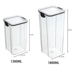 Sealed Jars Kitchen Grain Organizer – Large Moisture‑Proof Plastic Storage Set