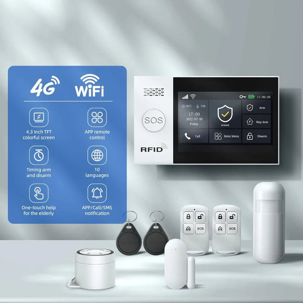 Wireless GSM WiFi Home Security Alarm
