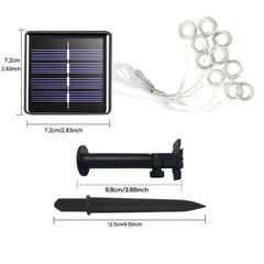 Solar Curtain Fairy Lights – Outdoor Waterproof String Light Garland
