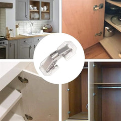 2/10PCS 90° Steel Cabinet Hinges – No-Drill Soft Close Buffer Hinges for Cupboards