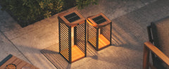 2-Pack Solar Outdoor Floor Lamps