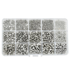 Allen Screw Nut Bolt Kit – M2 to M6 304 Stainless Steel Hexagon Machine Screws & Nuts