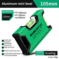 High Precision Magnetic Level Ruler – Multi-function Aluminum Spirit Bubble Gauge