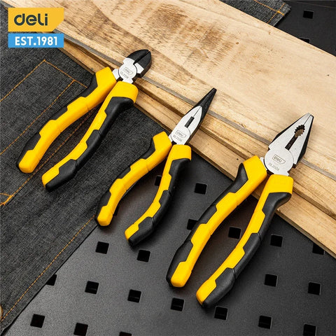 Deli Universal Wire Cutter & Combination Pliers – Professional Electrician Hand Tool