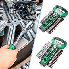 Socket Sleeve Wrench Set – 1/4", 3/8", 1/2" Ratchet Wrench Tool Kit
