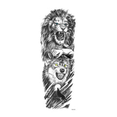 Waterproof Full Arm Temporary Tattoo Sleeve – Dragon, Skull, Tiger, Wolf Designs