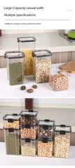 Sealed Jars Kitchen Grain Organizer – Large Moisture‑Proof Plastic Storage Set