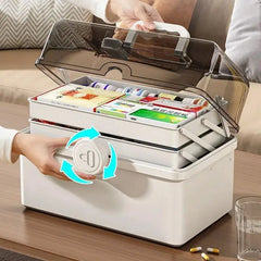 Large Capacity Multi-Layer Medicine Storage Box