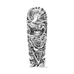 Waterproof Full Arm Temporary Tattoo Sleeve – Dragon, Skull, Tiger, Wolf Designs