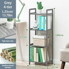 4-Tier Bamboo Shelf – Multipurpose Storage & Display Rack