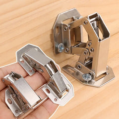 2/10PCS 90° Steel Cabinet Hinges – No-Drill Soft Close Buffer Hinges for Cupboards