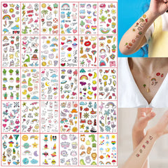 30Pcs Black Flower & Butterfly Temporary Tattoos
