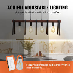 VEVOR 4-Light Kitchen Island Pendant