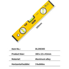 Deli High Precision Magnetic Spirit Level Ruler – Rustproof Horizontal Bubble Level