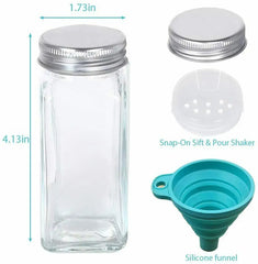 24-Pack Kitchen Seasoning Bottles with Customizable Labels