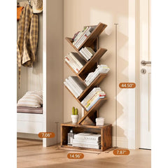 6-Tier Tree Bookshelf with LED Lights