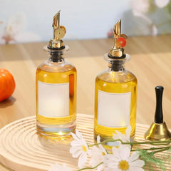 Set of 6 Glass Olive Oil & Syrup Dispenser Bottles