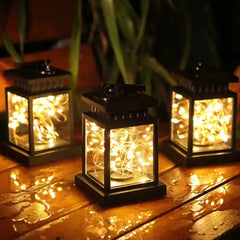 Solar LED Lantern Lights – Outdoor/Indoor Hanging Garden Lamps, Waterproof Decorative Candle Lights for Patio, Balcony & Yard