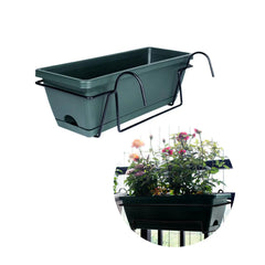 6L Hanging Balcony Railing Planter – Fence & Window Box Flower Pot