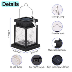 Solar LED Lantern Lights – Outdoor/Indoor Hanging Garden Lamps, Waterproof Decorative Candle Lights for Patio, Balcony & Yard