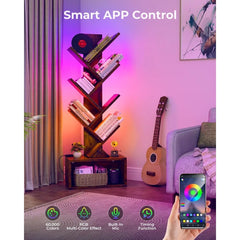 6-Tier Tree Bookshelf with LED Lights