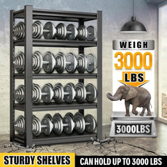 72"H x 36"W Heavy-Duty Garage Shelving Unit