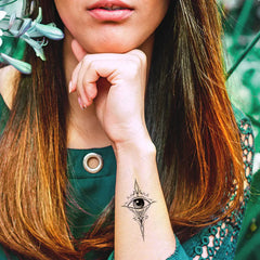 30Pcs Black Flower & Butterfly Temporary Tattoos