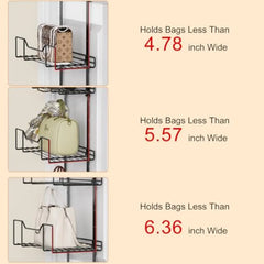 6-Tier Over-the-Door Metal Purse Organizer