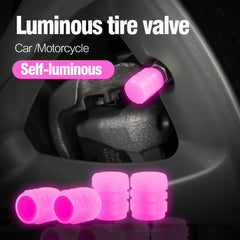 1-20PCS Glowing Tire Valve Stem Caps | Car Bike Wheel Decor
