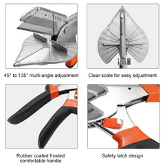 Adjustable Angle Miter Cutter – 45°–135° Hand Shear for PVC, Wire Duct, Hose