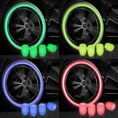 1-20PCS Glowing Tire Valve Stem Caps | Car Bike Wheel Decor