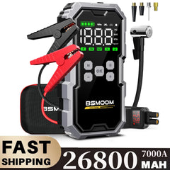 150PSI Air Pump Car Battery Emergency Boosters 7000A Car Jump Starter Power Bank Portable Starting Device Car Starter
